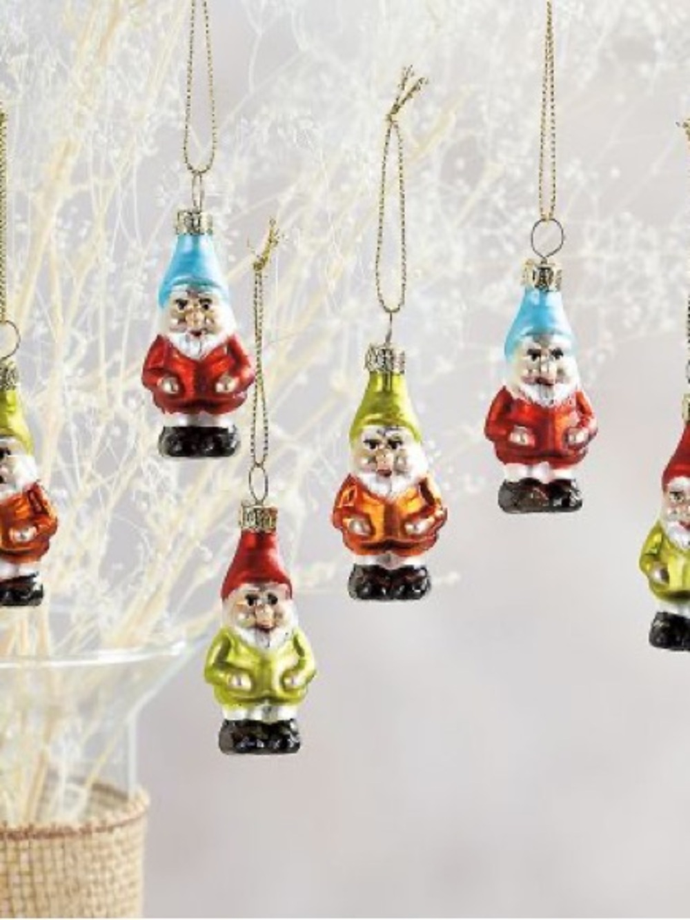 Festive Multicolor Garden Gnome Hanging Ornaments - Home Holiday - Picture 2 of 9